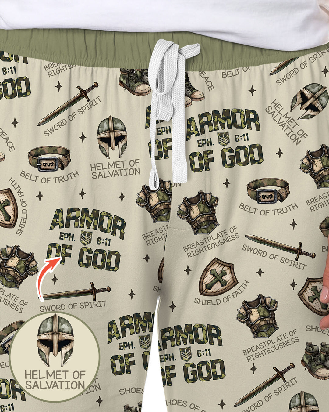 Camo Armor Of God Bamboo Men's Pajama Set