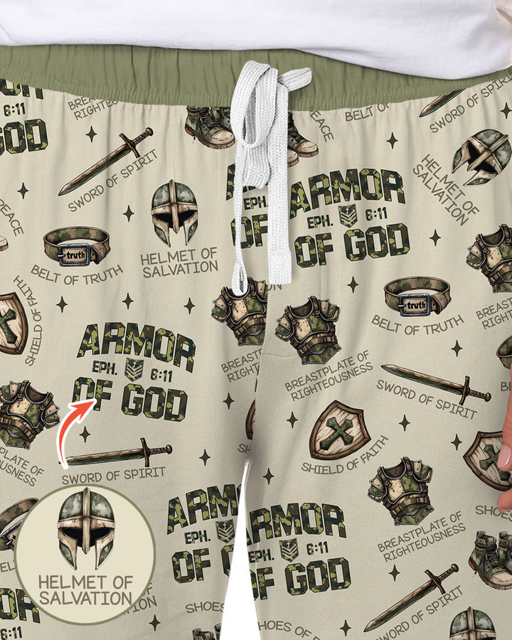 Camo Armor Of God Bamboo Men's Pajama Set
