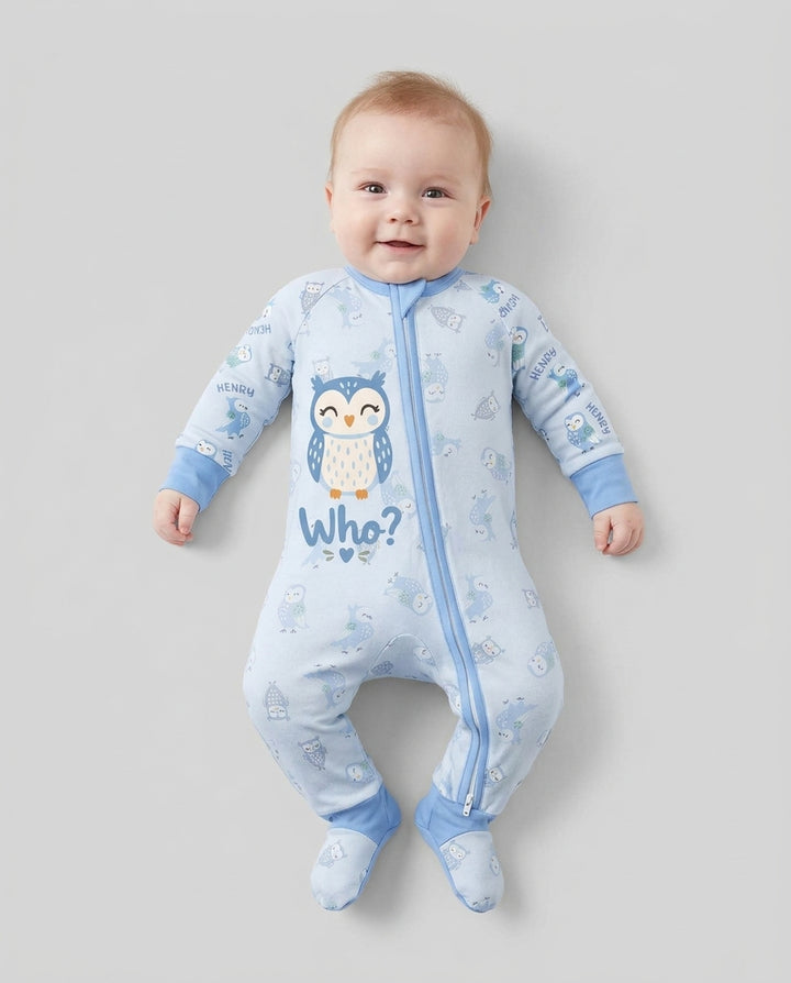 Custom Name Twin Owl Who's Who Bamboo Convertible Zippy