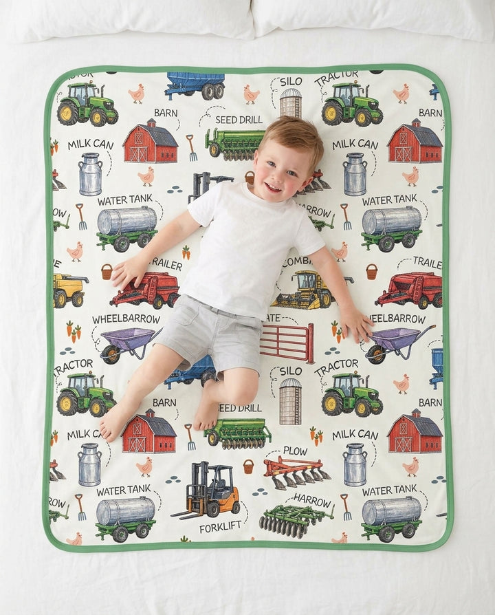 Little Farmer Bamboo Blanket
