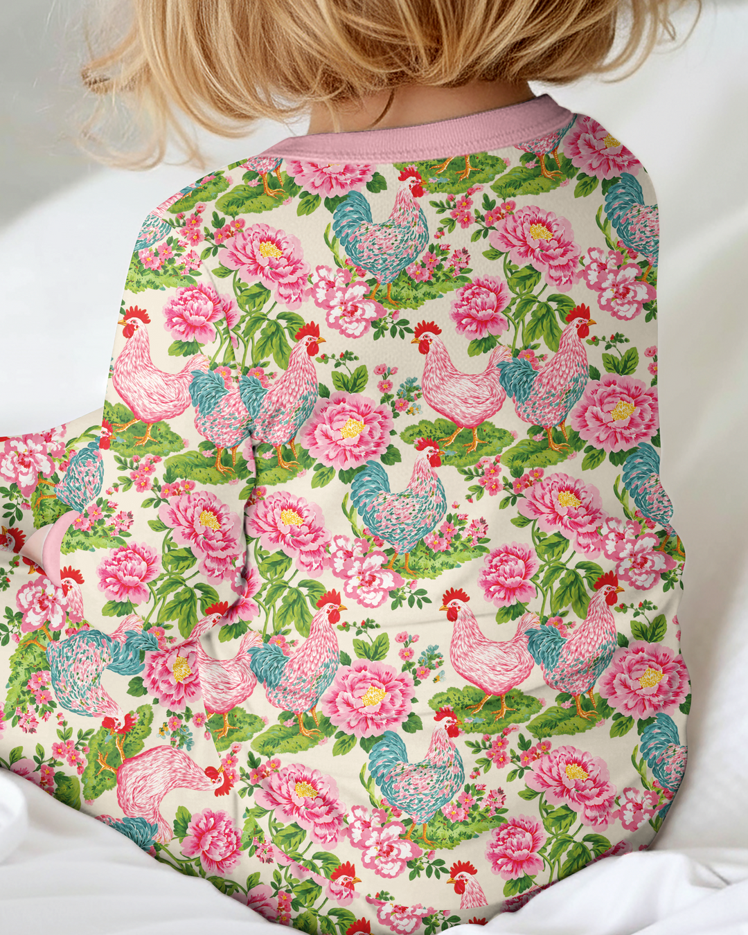 Chicken and Peony Mommy And Me Matching Bamboo Convertible Zippy