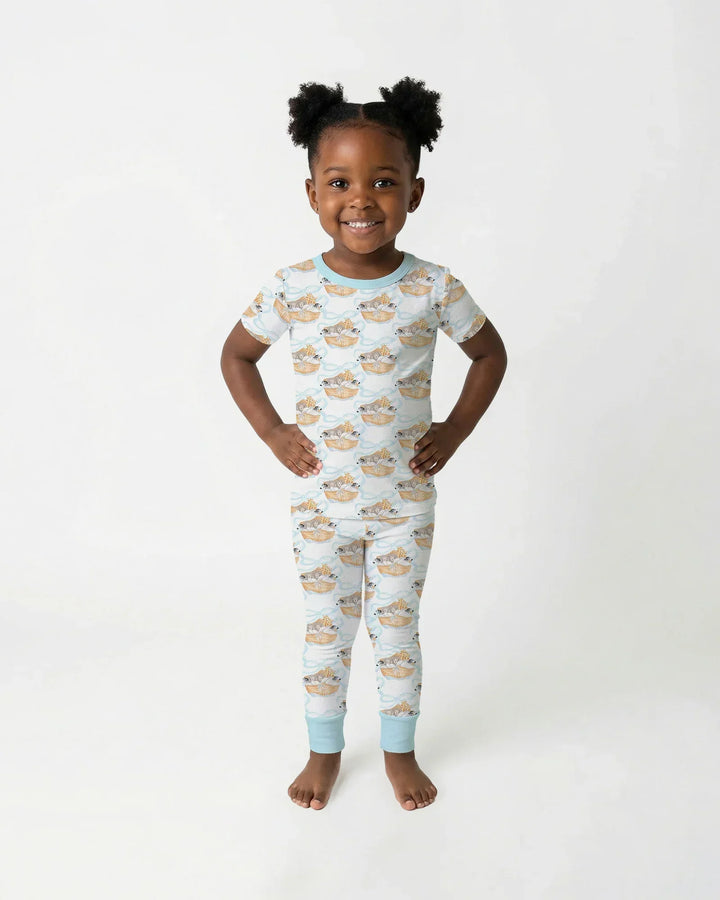 Noah's Ark Bamboo Two Piece Short Sleeve Pajama Set
