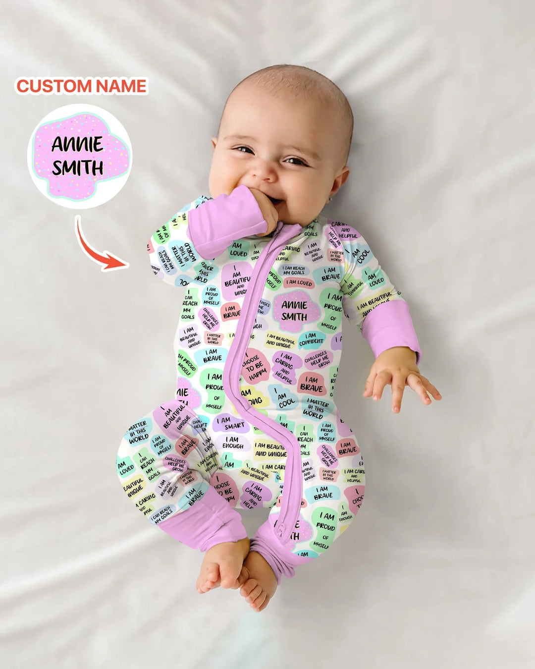 Mom & Baby Daily Affirmation Bamboo Convertible Zippy
