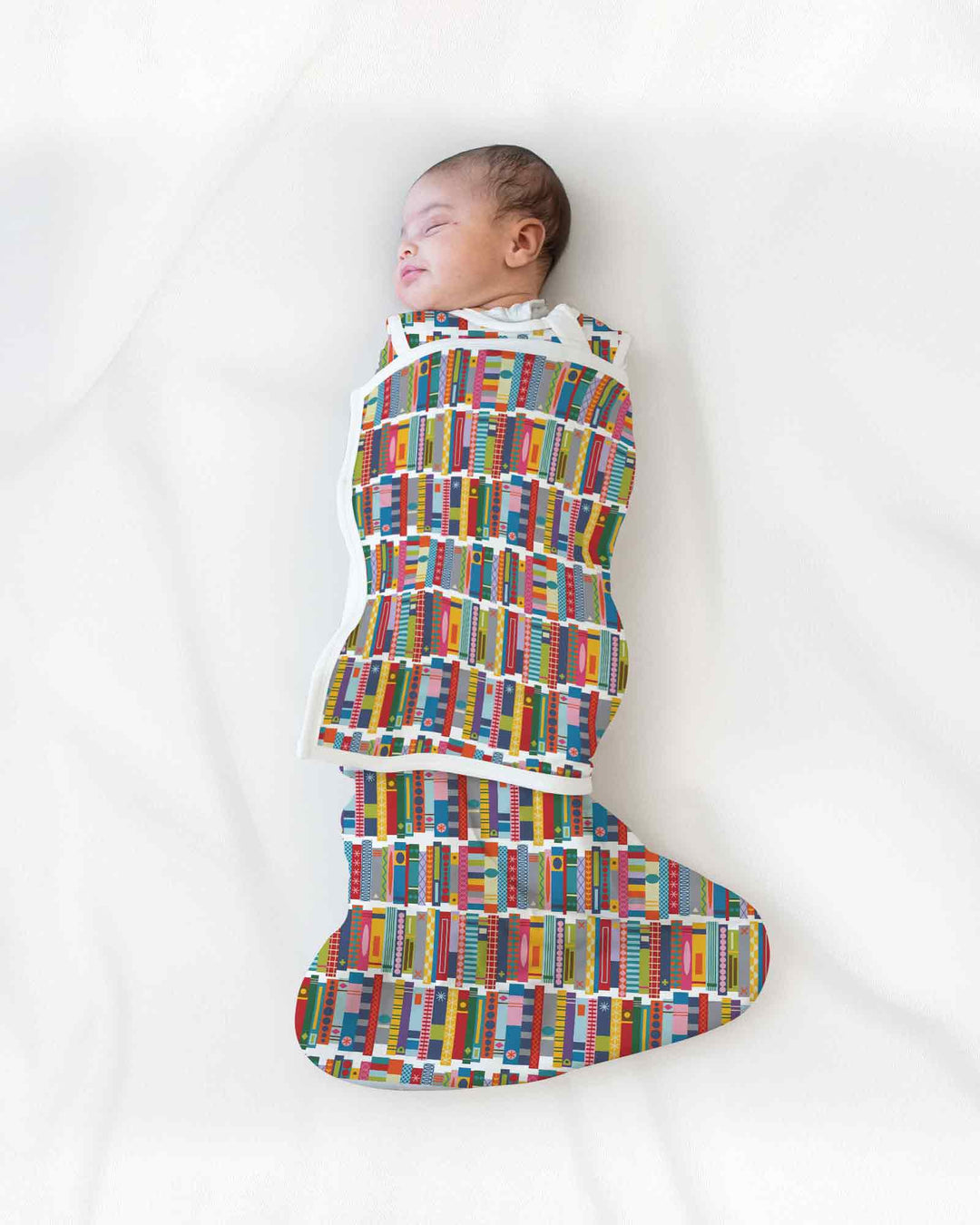 Rainbow Bookshelf Bamboo Sleep Bag Swaddler