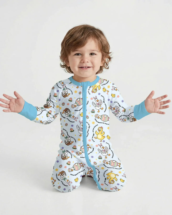 Easter Goose Family Matching Bamboo Convertible Zippy