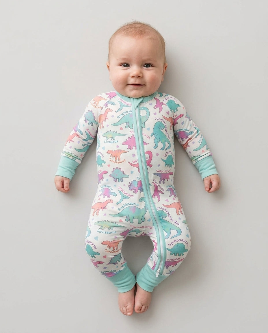 Pastel Dino Bamboo Convertible Zippy