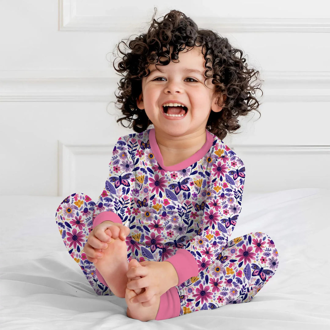 Moody Floral Bamboo Two Piece Long Sleeve Pajama Set