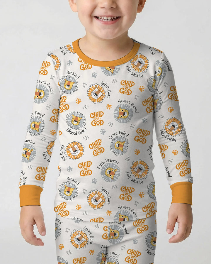 A Child Of God Boy Bamboo Two Piece Long Sleeve Pajama Set
