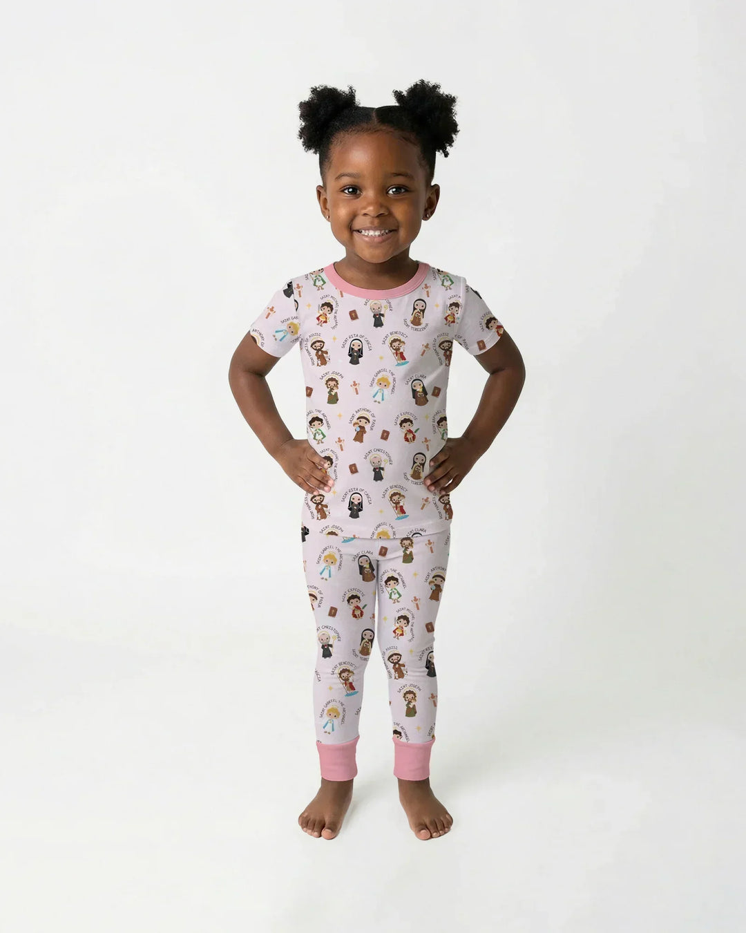 Saints in the Clouds Bamboo Two Piece Short Sleeve Pajama Set