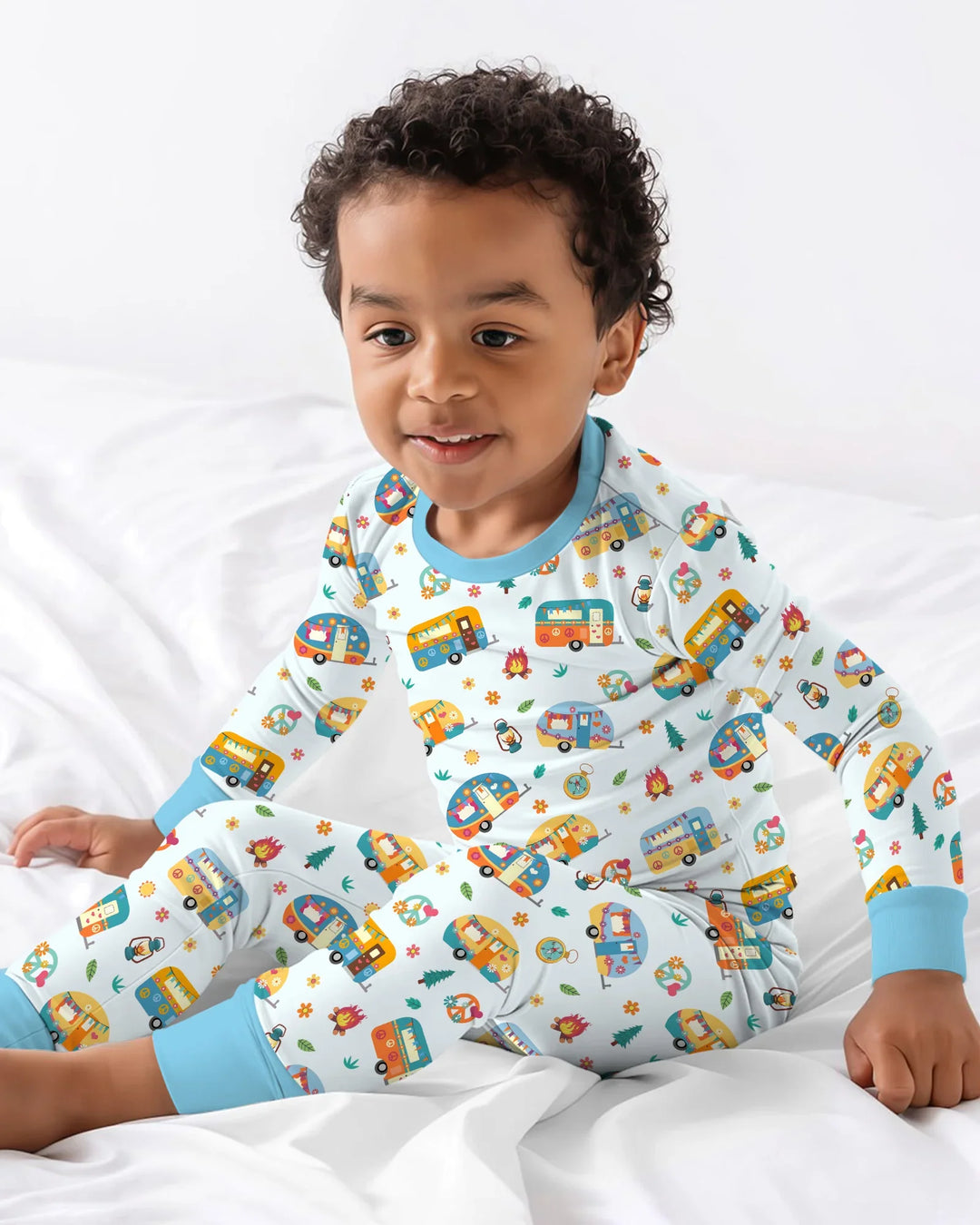 Happy Little Camper Bamboo Two Piece Long Sleeve Pajama Set