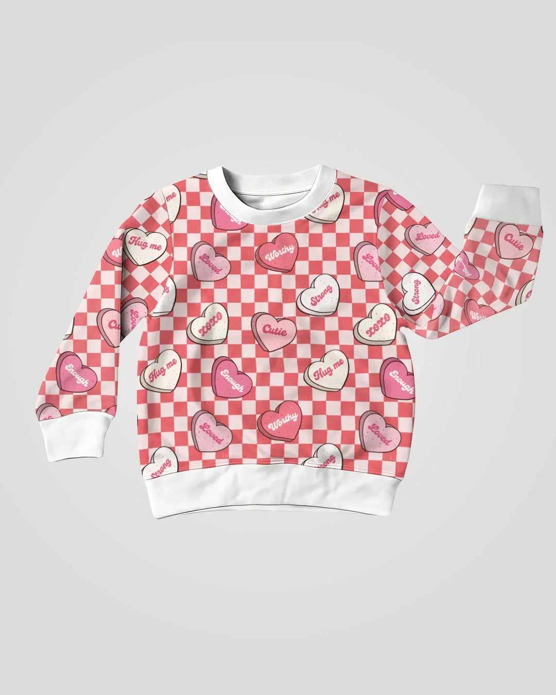 Valentine in Hearts Bamboo Crewneck Sweatshirt