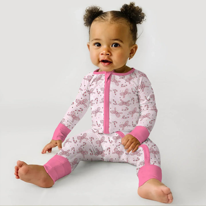 Pink Candy Bows Bamboo Convertible Zippy
