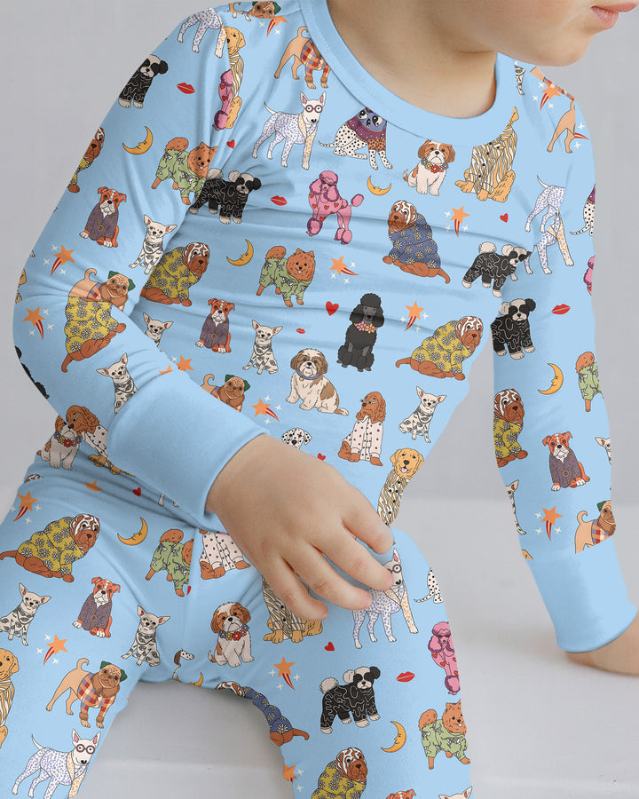Paws In Pajamas Bamboo Two Piece Long Sleeve Pajama Set
