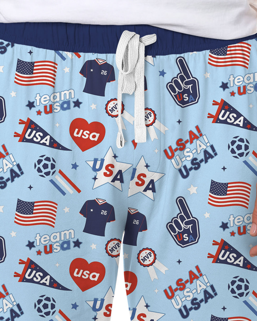 Soccer Party Team USA Bamboo Men's Pajama Set