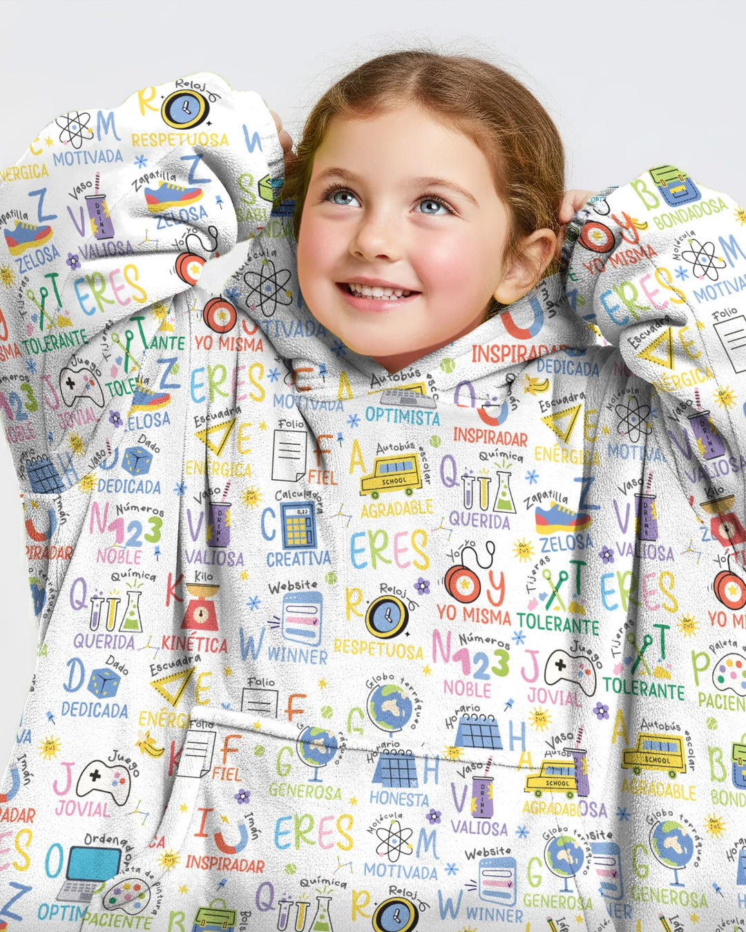 You Are Spanish Alphabet Version Bamboo Blanket Hoodie