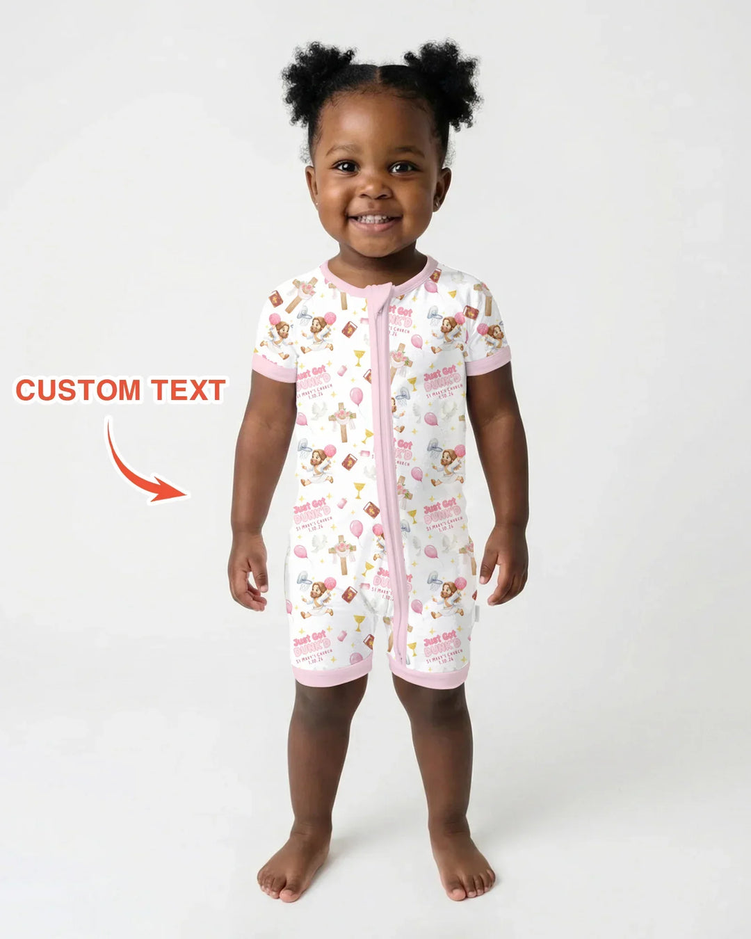Custom Name Baptism Just Got Dunk'd Bamboo Shorty Zippy
