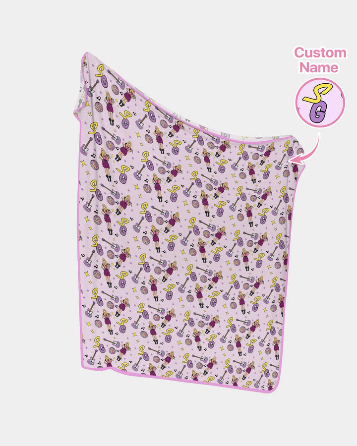 Custom Name Mini Rockstar Blanket