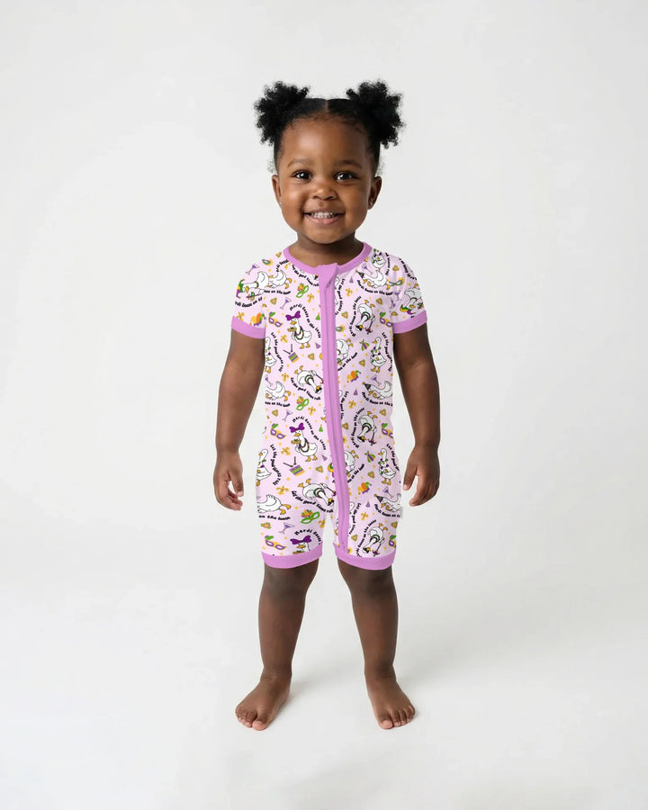 Mardi Gras Silly Goose Bamboo Shorty Zippy