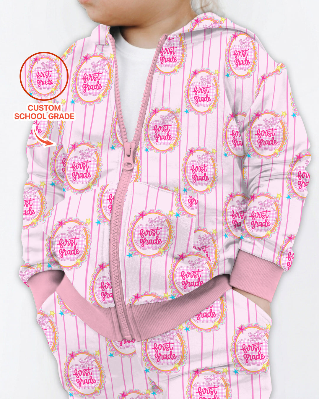 Custom Grade School Sweetie Bamboo Zip Hoodie