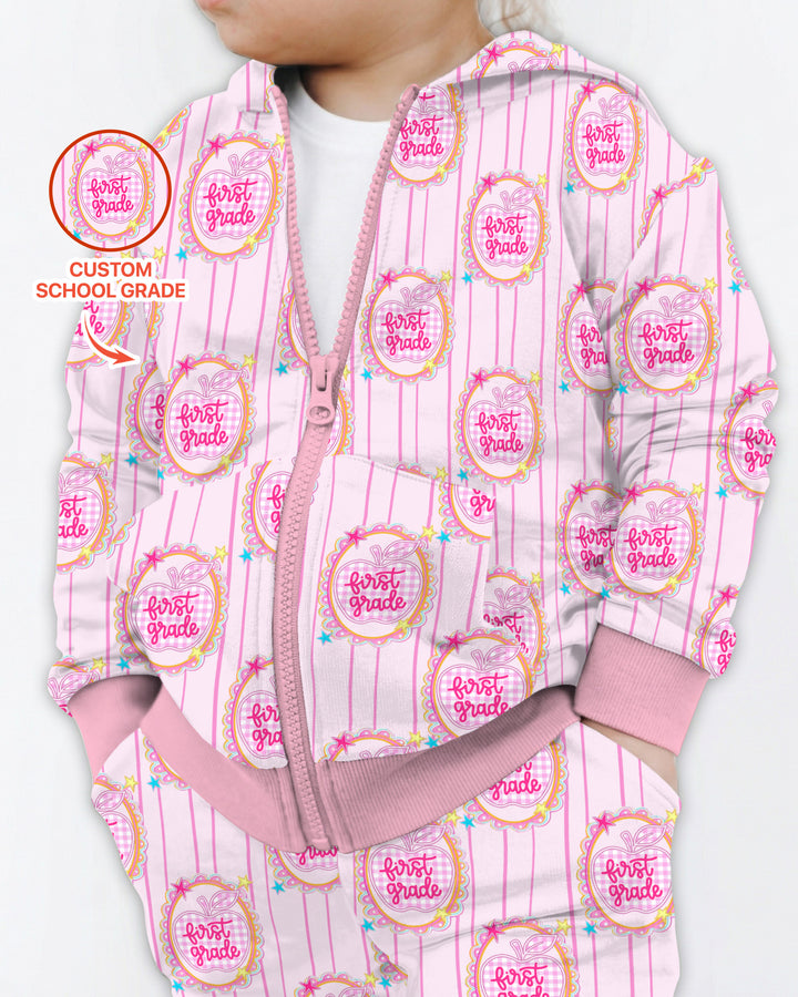 Custom Grade School Sweetie Bamboo Zip Hoodie