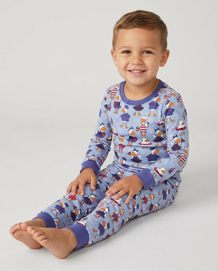 Freedom Floaties Family Matching Bamboo Two Piece Long Sleeve Pajama Set
