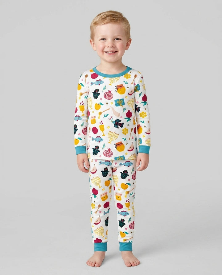 Shanah Tovah Party Bamboo Two Piece Long Sleeve Pajama Set