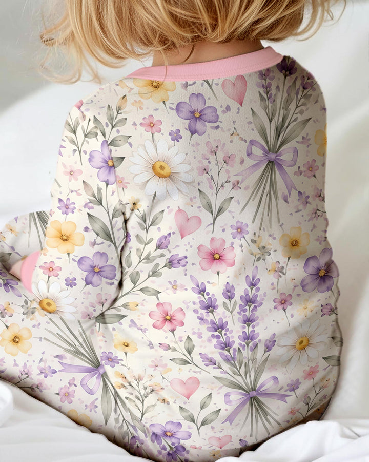 Lavender Wildflower Pastel Floral Bamboo Convertible Zippy