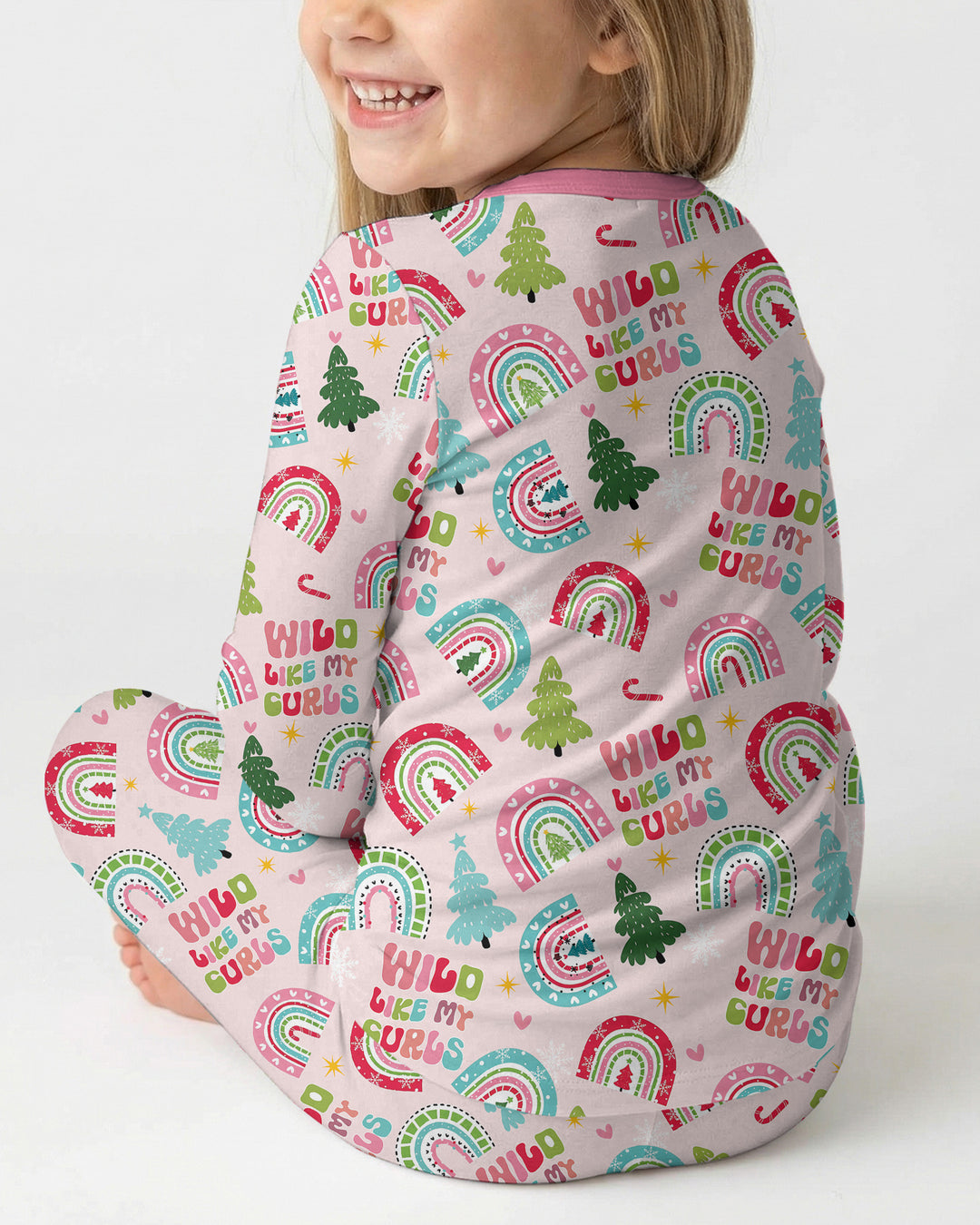 Wild Like My Curls Bamboo Two Piece Long Sleeve Pajama Set