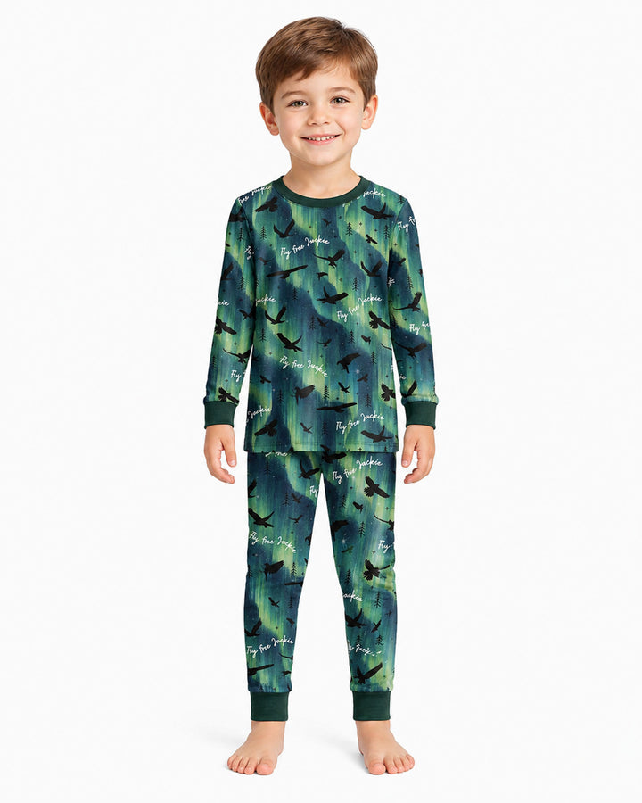 Fly Free Jackie Eagle Bamboo Two Piece Long Sleeve Pajama Set