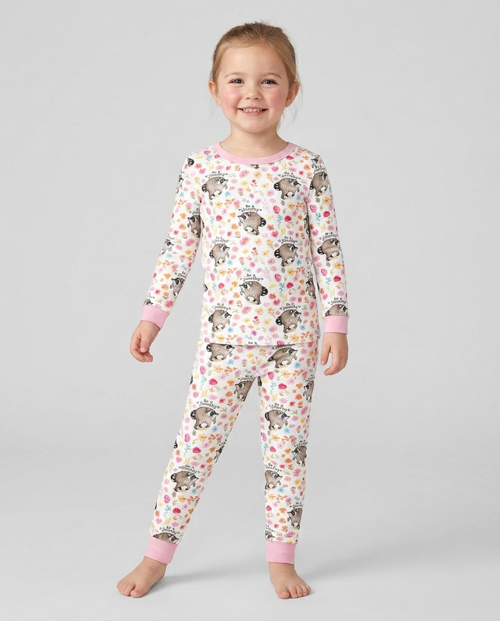 Template Bamboo Two Piece Long Sleeve Pyjamas Set