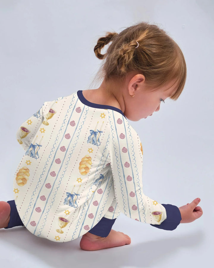 Custom Embroidered Name Shabbat Matching With Mom Bamboo Convertible Zippy