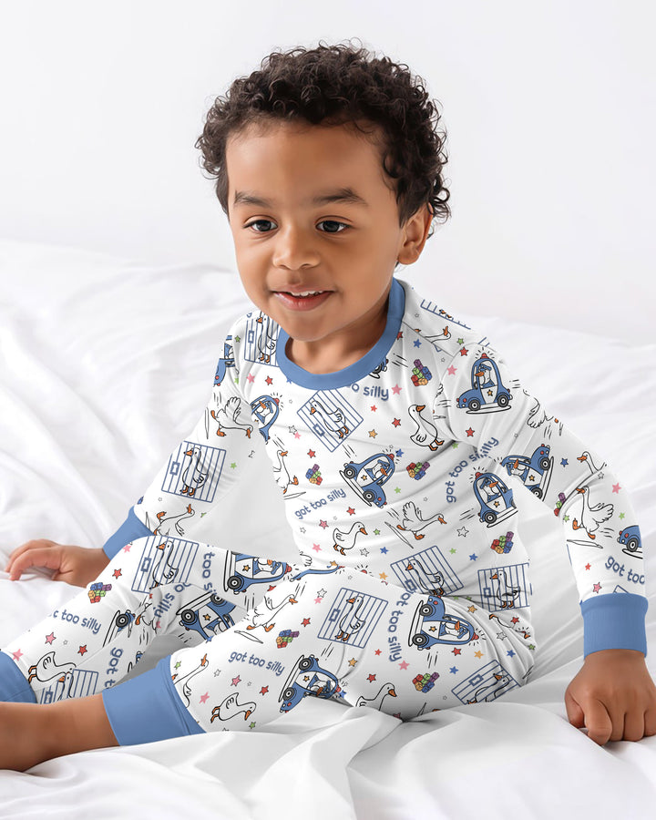 Got Too Silly  Bamboo Two Piece Long Sleeve Pajama Set