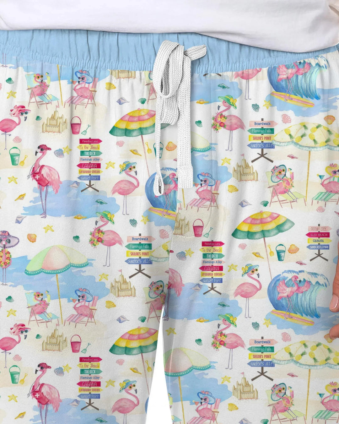 Flamingo Beach Family Matching Men's Pajama Set
