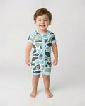 Asleep At The Reel Matching Daddy & Me Bamboo Shorty Zippy