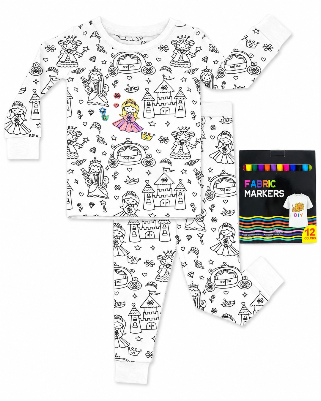 All Colorable Bamboo Two Piece Long Sleeve Pyjamas Set