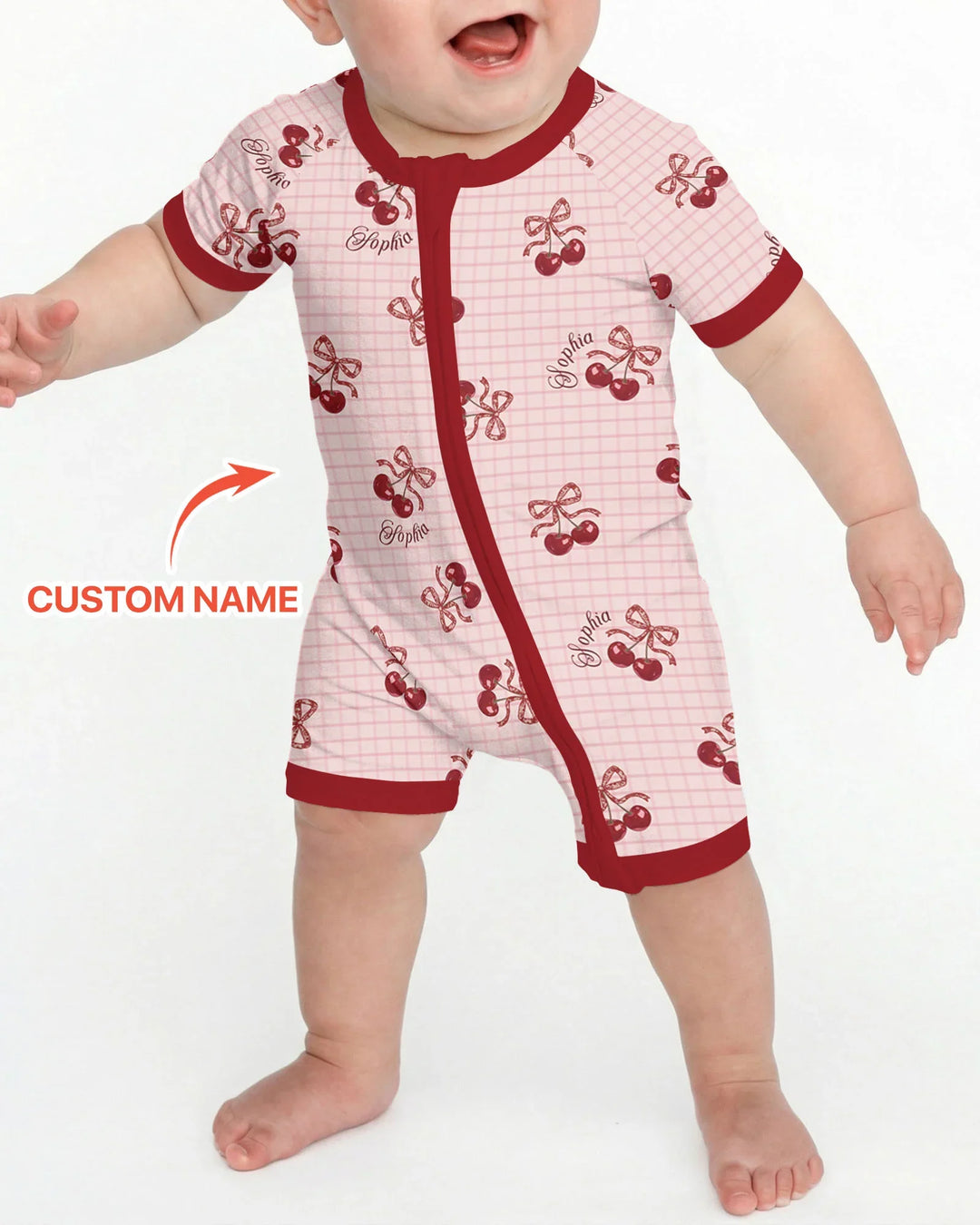 Cherry Mom and Me Bamboo Shorty Zippy