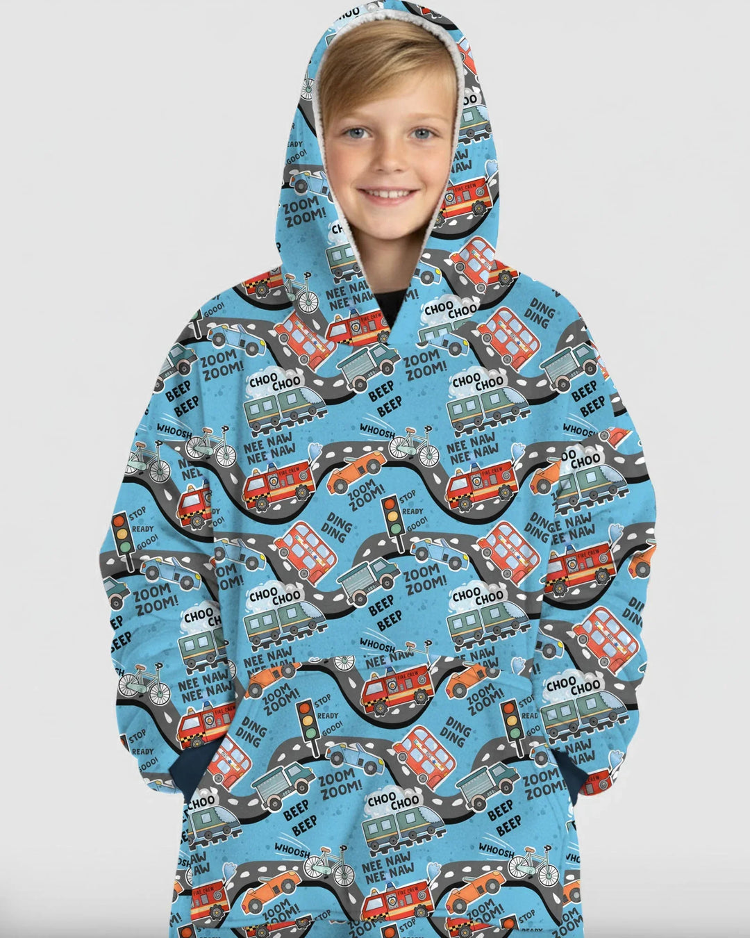 Zoom Zoom Beep Beep Bamboo Blanket Hoodie