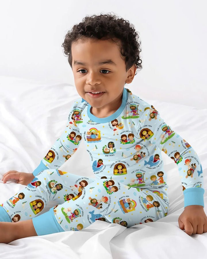 Bible Stories Bamboo Two Piece Long Sleeve Pajama Set