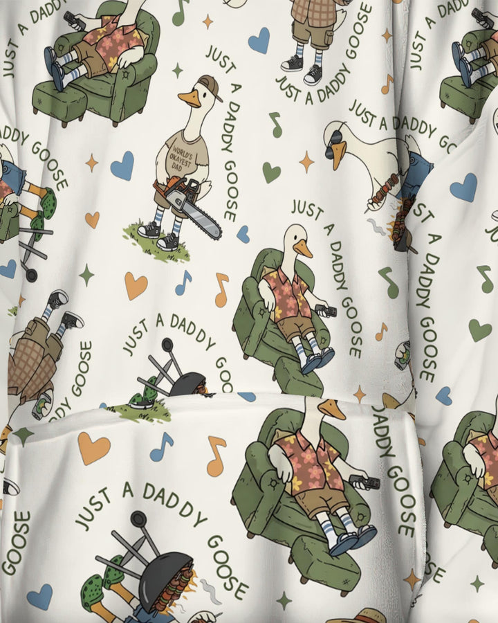 Just A Daddy Goose Family Matching Bamboo Blanket Hoodie