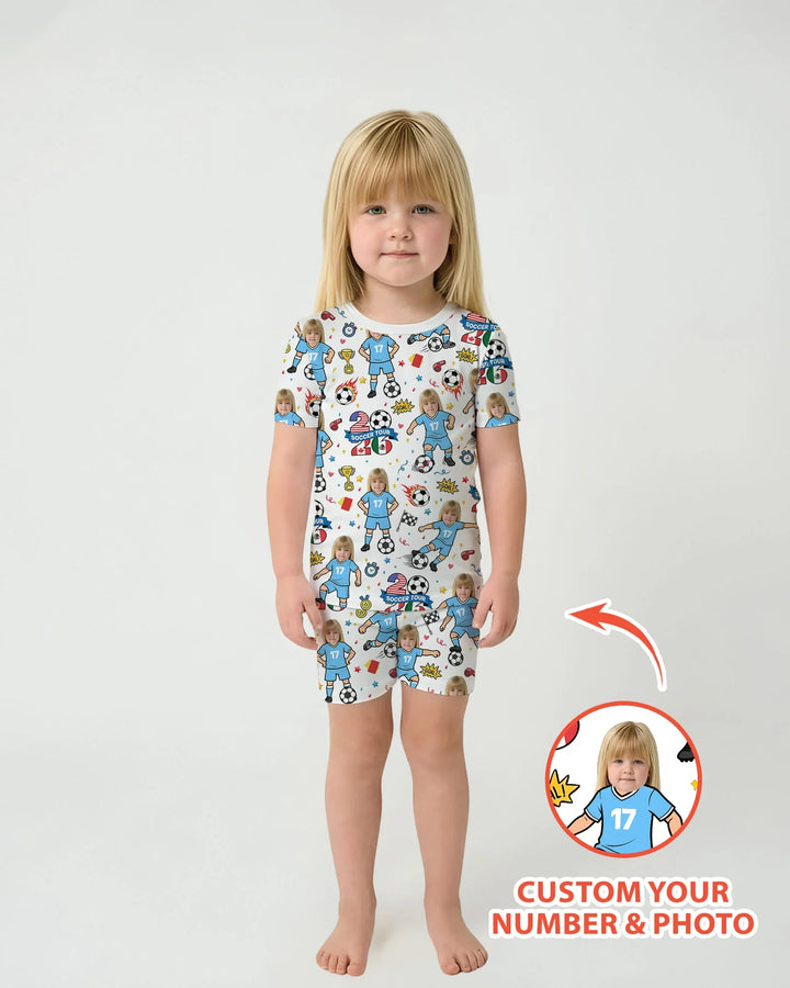 Soccer Tour 2026 Best Player Bamboo Two Piece Short Sleeve Shorts Pajama Set