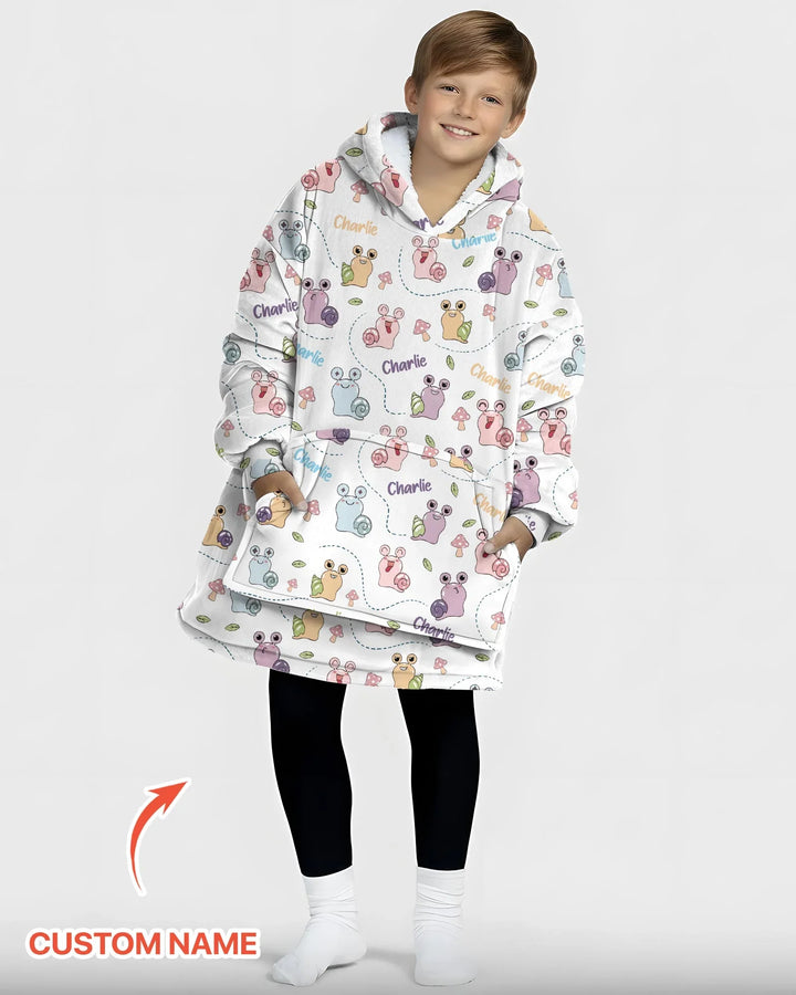 Custom Name Snailed it! Bamboo Blanket Hoodie