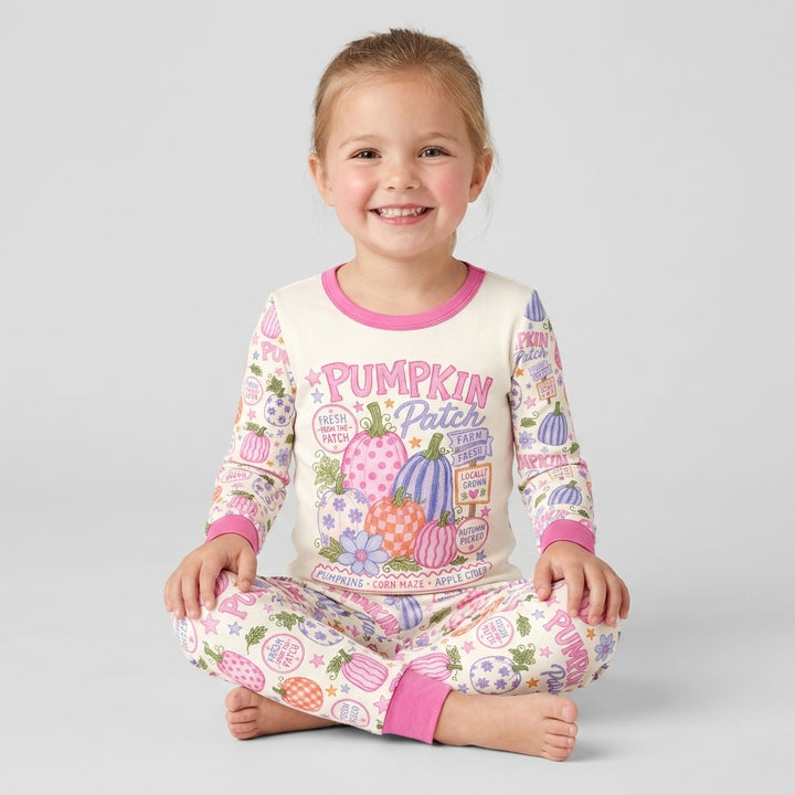Whimsical Pumpkin Patch Bamboo Two Piece Long Sleeve Pajama Set