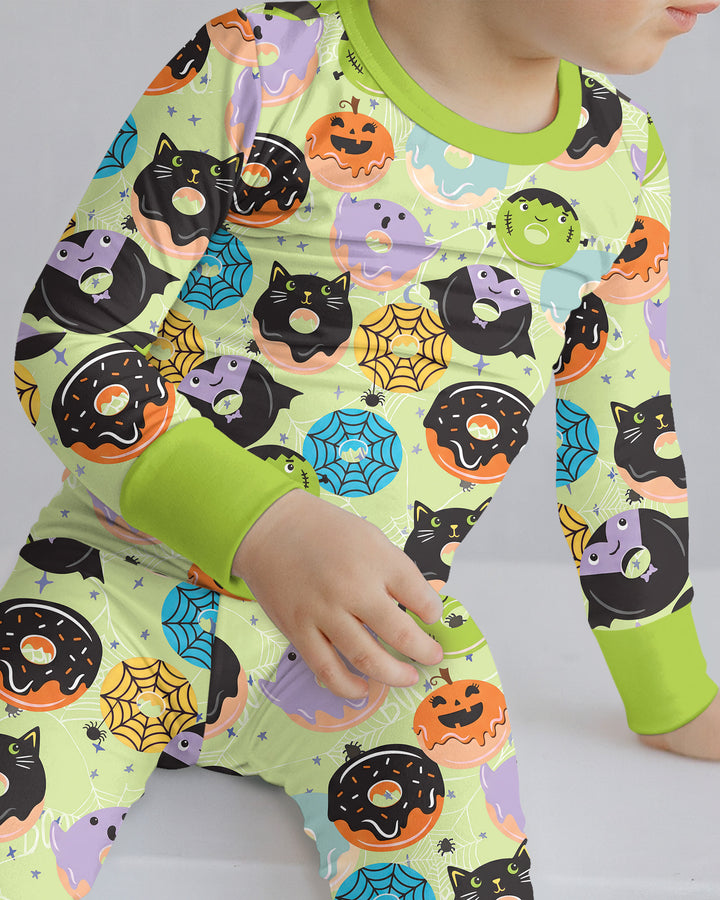 Halloween Donut Bamboo Two Piece Long Sleeve Pajama Set