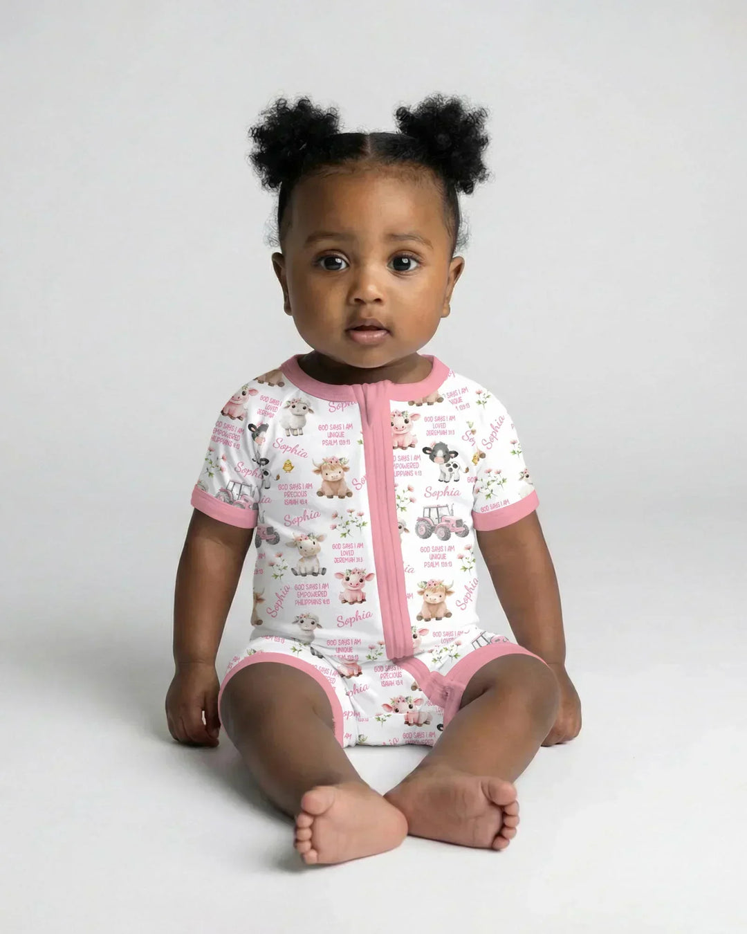Custom Name God Says I Am Farm Animals Bamboo Shorty Zippy