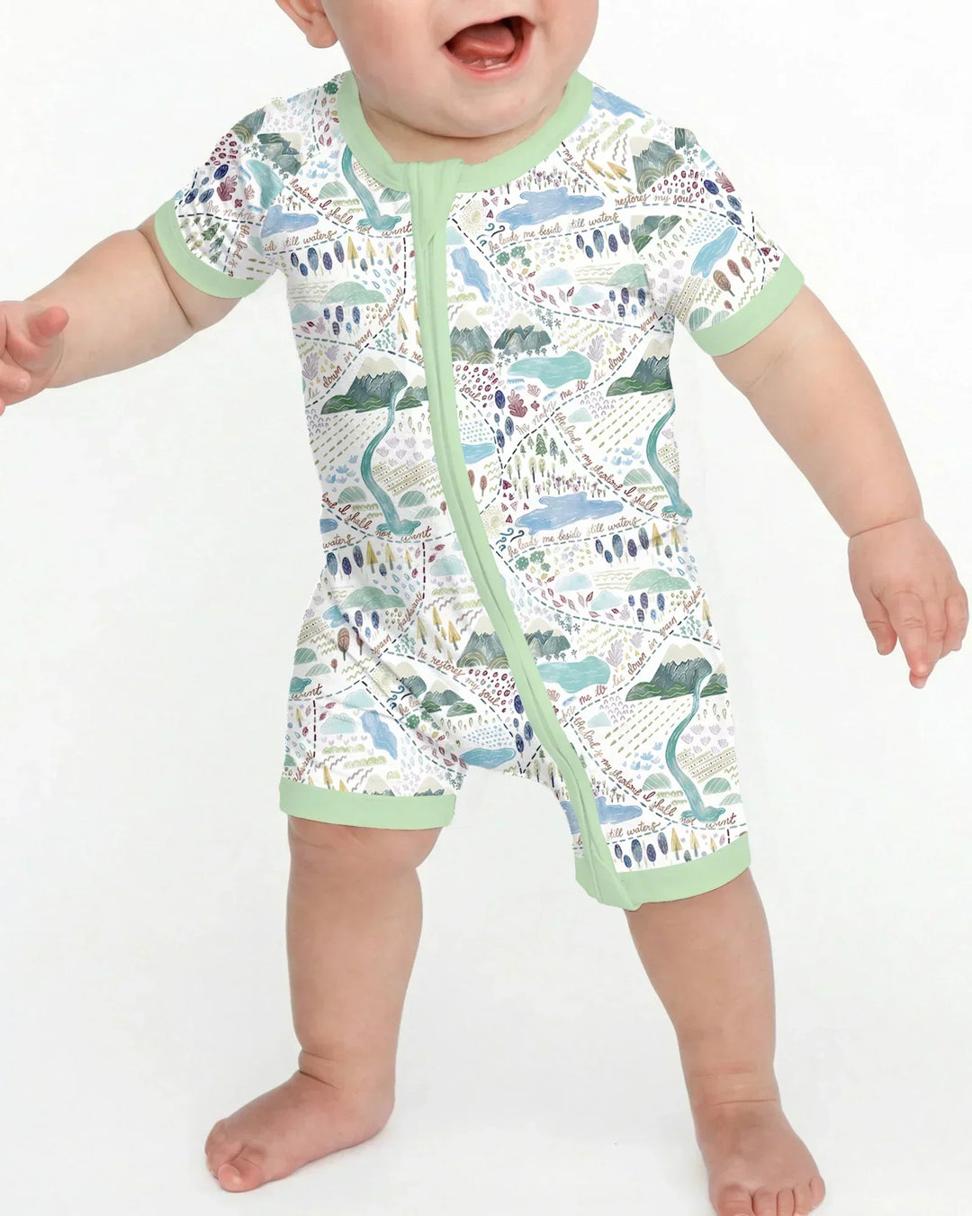 Whimsical Psalms 23 Map Bamboo Shorty Zippy