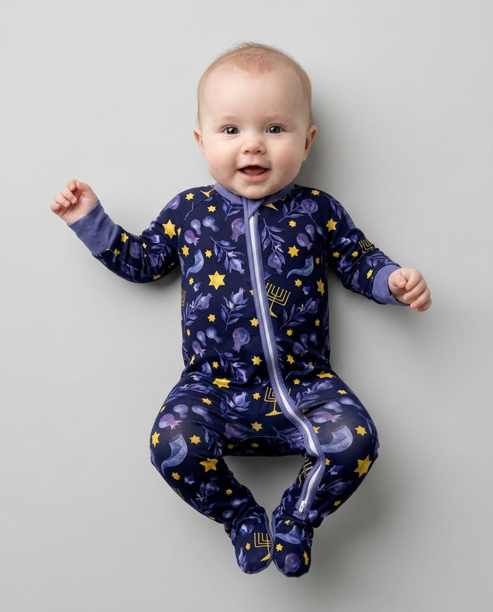 Rosh Hashanah Night Family Matching Bamboo Convertible Zippy