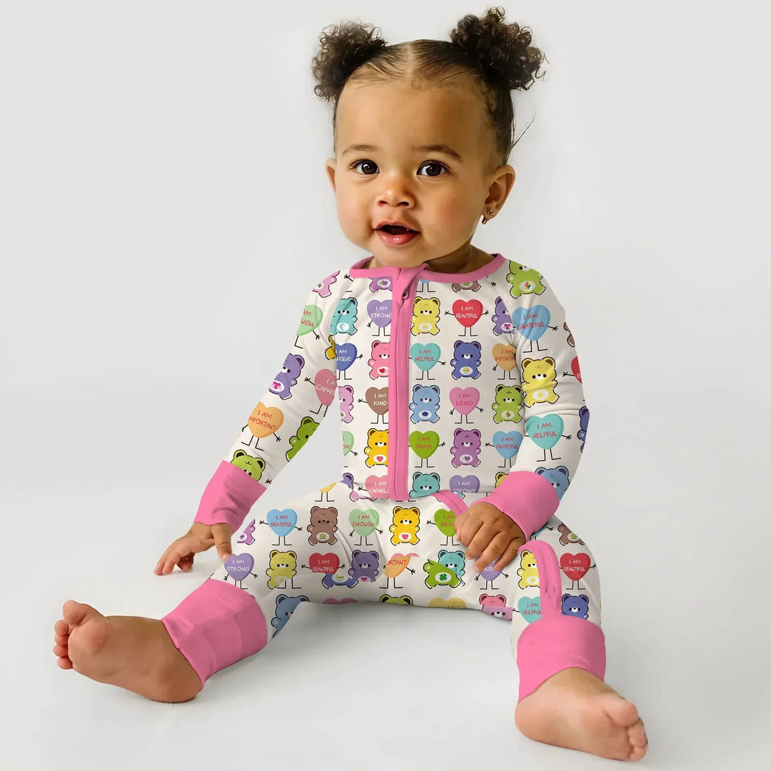 Rainbow Bears Affirmation Bamboo Convertible Zippy