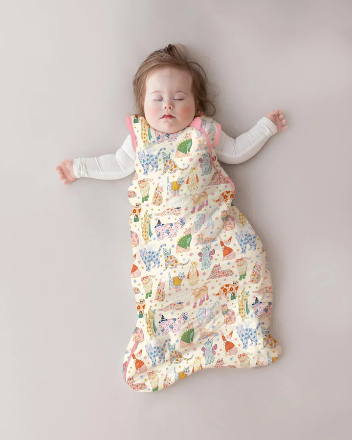Whimsical Cat Parade Bamboo Sleep Bag