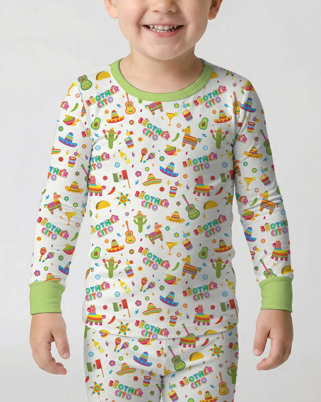 Cinco de Mayo Family Matching Bamboo Two Piece Long Sleeve Pajama Set