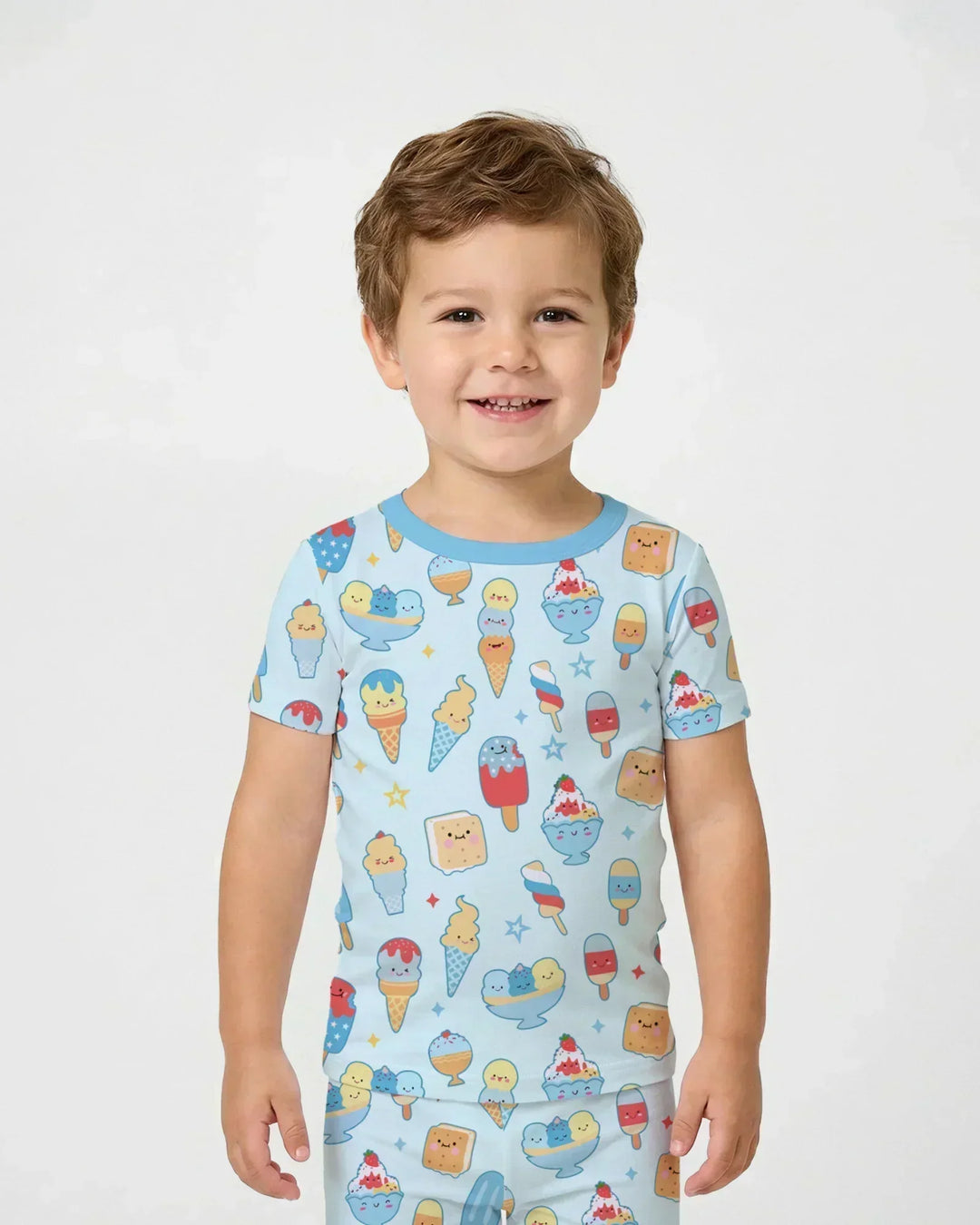 American Ice cream Bamboo Two Piece Short Sleeve Pajama Set